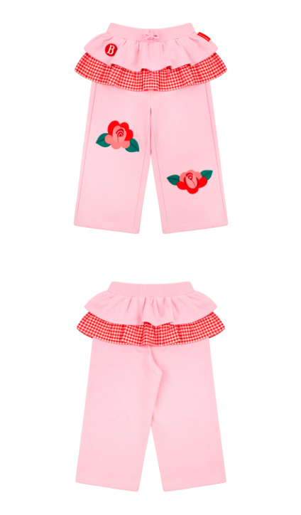 BEBE DE PINO Camellia ruffle sweatpants