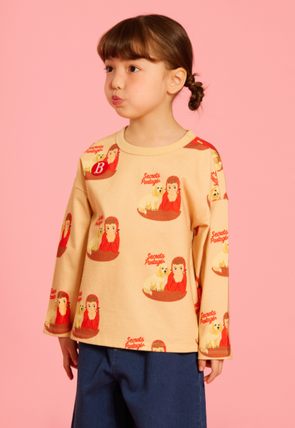 BEBE DE PINO All over parisien friends long sleeve tee