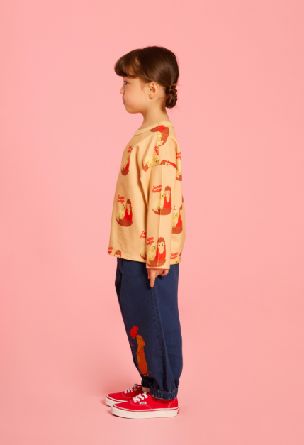 BEBE DE PINO All over parisien friends long sleeve tee