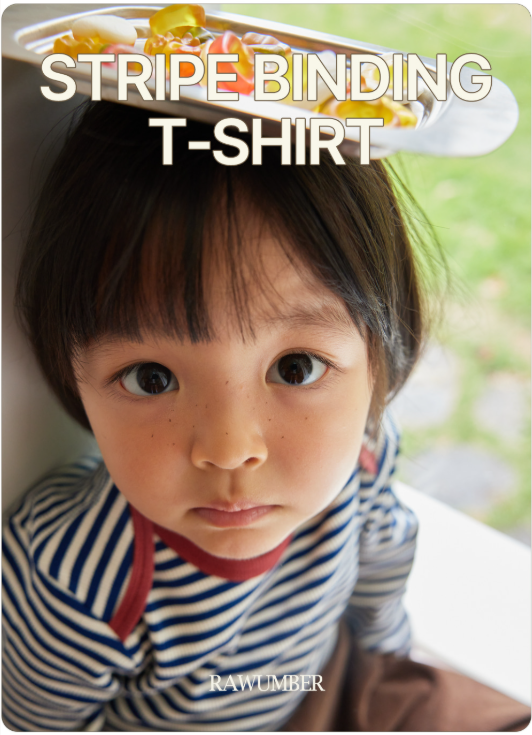 RAWUMBER Stripe binding shoulder t-shirt