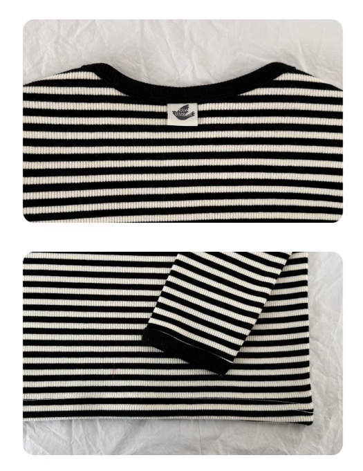 RAWUMBER Stripe binding shoulder t-shirt