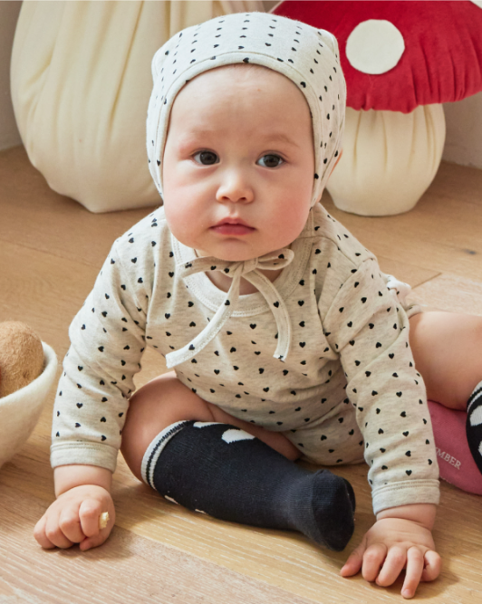 RAWUMBER Heart kong baby suit