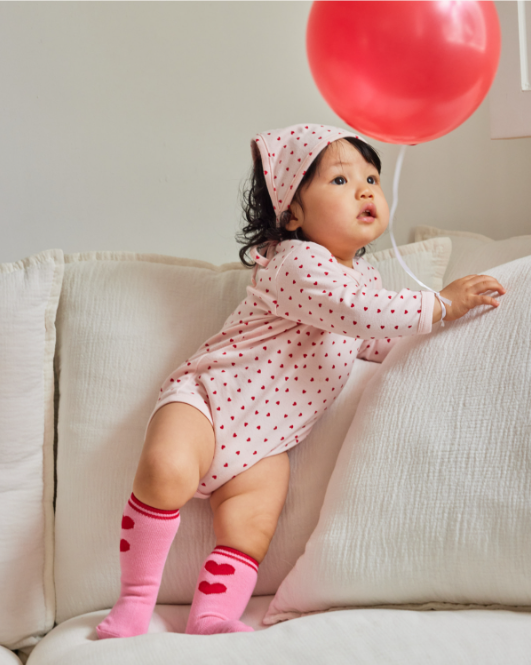 RAWUMBER Heart kong baby suit