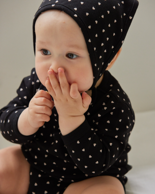 RAWUMBER Heart kong baby suit