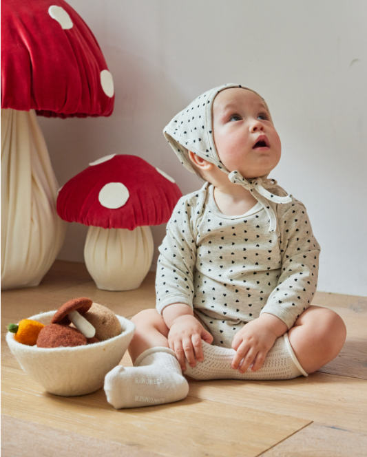 RAWUMBER Heart kong baby suit