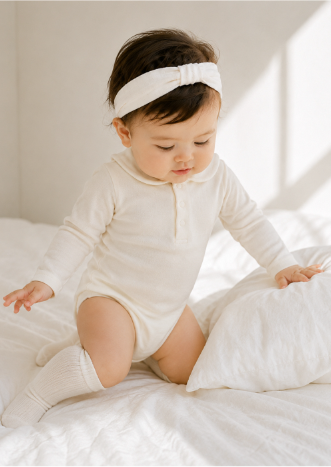 UBMOM Bebe blanc sailor bodysuit