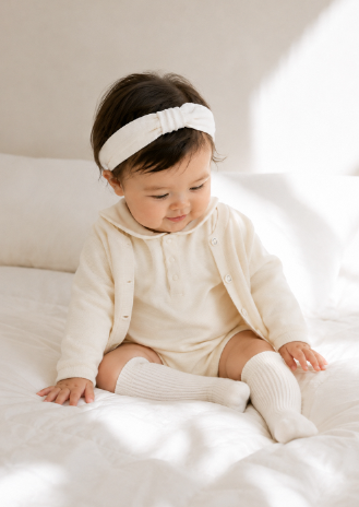 UBMOM Bebe blanc sailor bodysuit