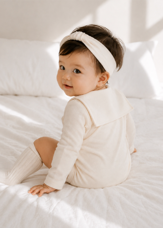UBMOM Bebe blanc sailor bodysuit