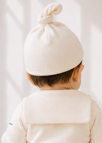 UBMOM Bebe blanc beanie