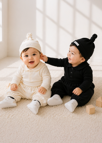 UBMOM Bebe blanc beanie