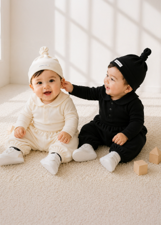 UBMOM Bebe blanc beanie
