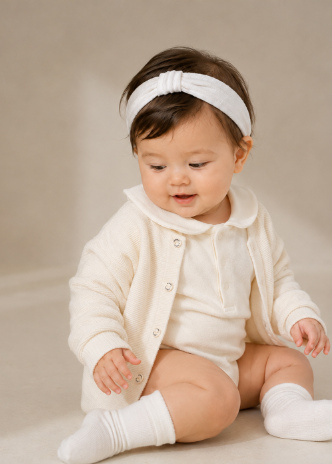 UBMOM Bebe blanc hair band