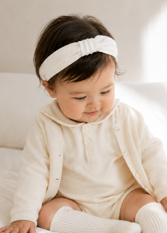 UBMOM Bebe blanc hair band