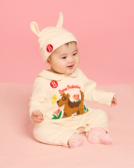 BEBE DE PINO Schnauzer newborn overall set