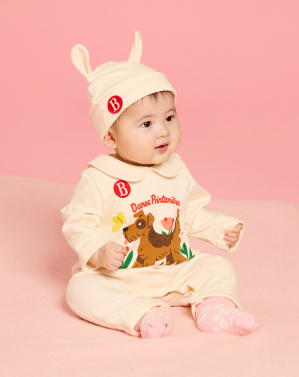 BEBE DE PINO Schnauzer newborn overall set
