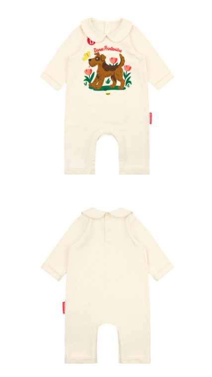 BEBE DE PINO Schnauzer newborn overall set