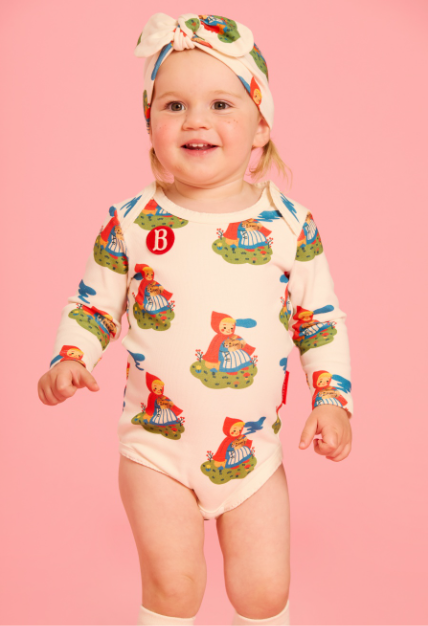 BEBE DE PINO All over garden girl baby bodysuit set