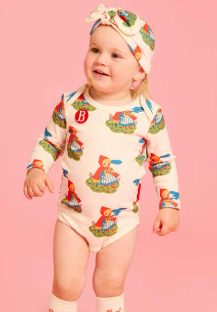 BEBE DE PINO All over garden girl baby bodysuit set