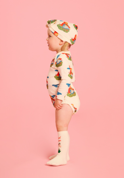 BEBE DE PINO All over garden girl baby bodysuit set