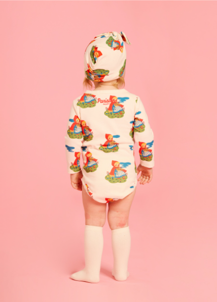 BEBE DE PINO All over garden girl baby bodysuit set