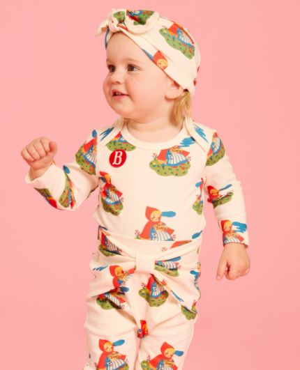 BEBE DE PINO All over garden girl baby bodysuit set