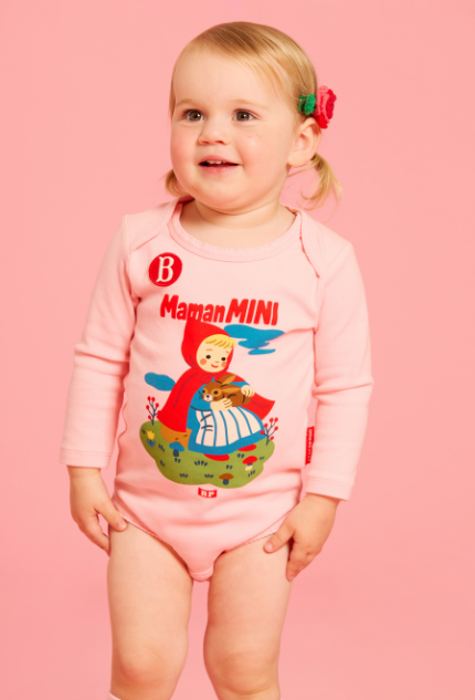 BEBE DE PINO All over garden girl baby bodysuit set