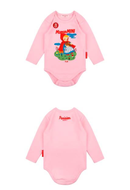 BEBE DE PINO All over garden girl baby bodysuit set