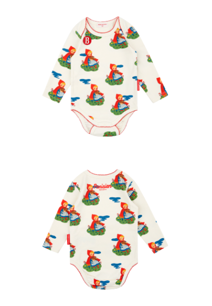 BEBE DE PINO All over garden girl baby bodysuit set