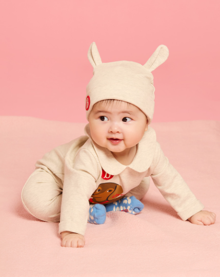 BEBE DE PINO Dachshund newborn overall set