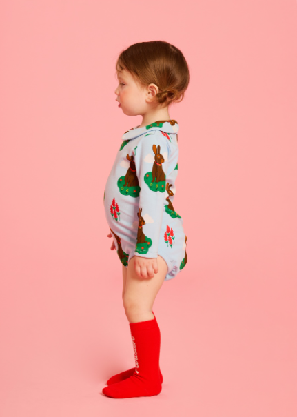 BEBE DE PINO All over rabbit baby bodysuit set