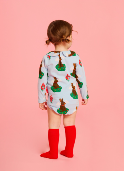 BEBE DE PINO All over rabbit baby bodysuit set