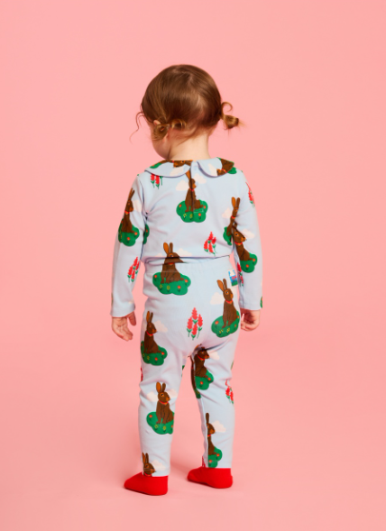 BEBE DE PINO All over rabbit baby bodysuit set