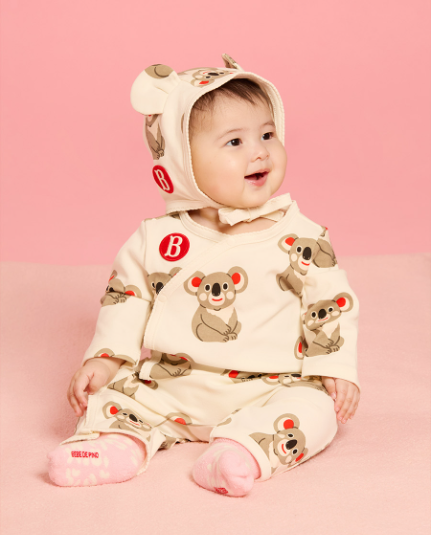 BEBE DE PINO All over koala newborn overall set