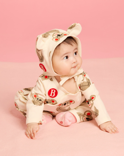 BEBE DE PINO All over koala newborn overall set