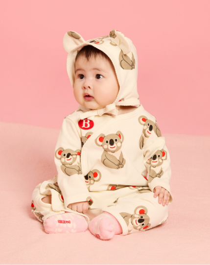 BEBE DE PINO All over koala newborn overall set