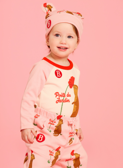 BEBE DE PINO All over squirrel baby bodysuit set