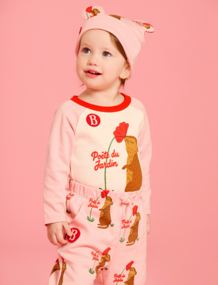 BEBE DE PINO All over squirrel baby bodysuit set
