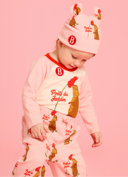 BEBE DE PINO All over squirrel baby bodysuit set