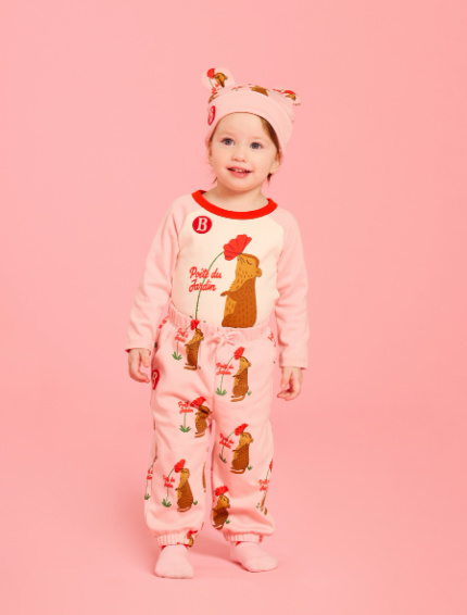 BEBE DE PINO All over squirrel baby bodysuit set