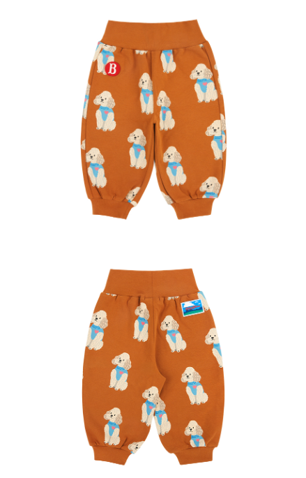 BEBE DE PINO All over poodle baby bodysuit set