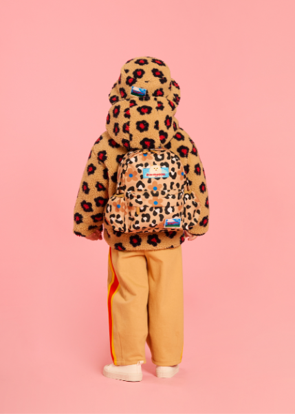 BEBE DE PINO All over leopard persian cat backpack