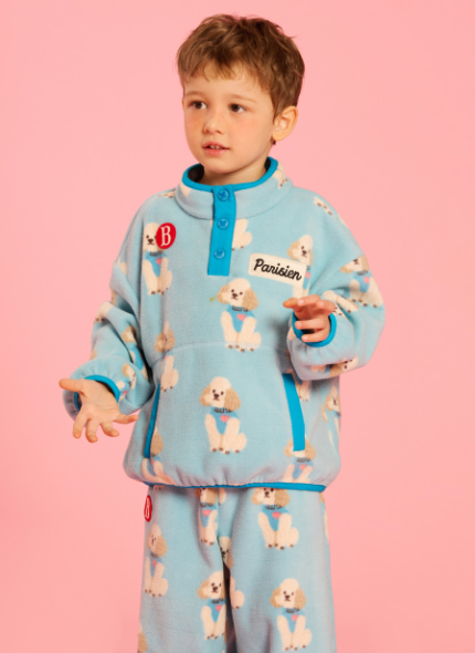 BEBE DE PINO All over poodle fleece sweatshirt