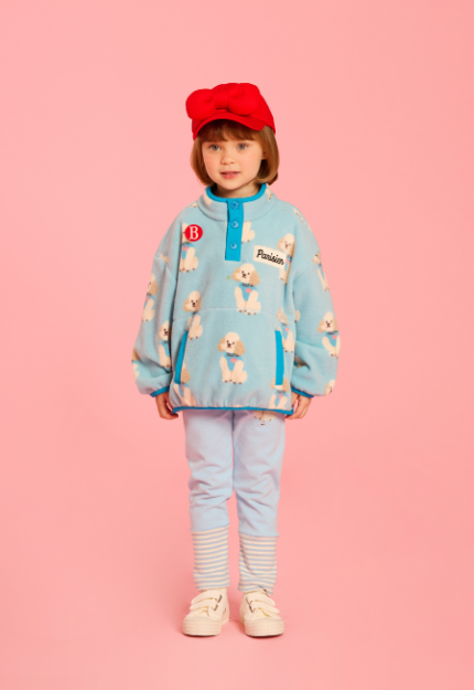BEBE DE PINO All over poodle fleece sweatshirt