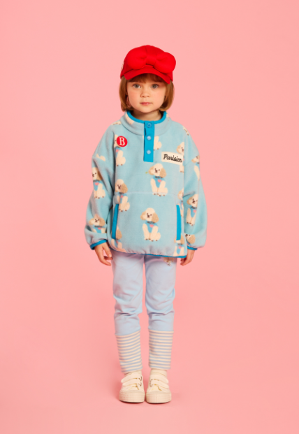 BEBE DE PINO All over poodle fleece sweatshirt