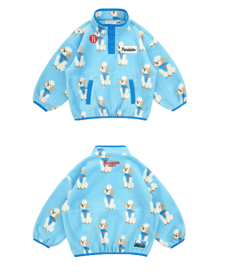 BEBE DE PINO All over poodle fleece sweatshirt