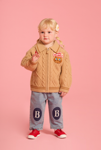 BEBE DE PINO Aloha cat sweater cable cardigan