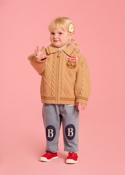 BEBE DE PINO Aloha cat sweater cable cardigan