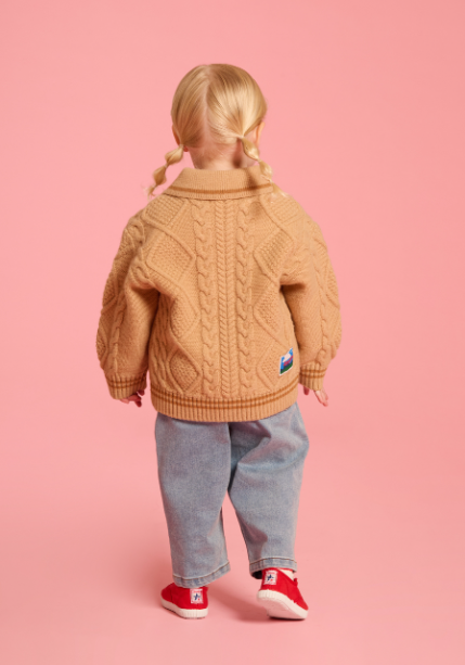 BEBE DE PINO Aloha cat sweater cable cardigan