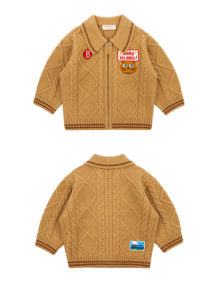 BEBE DE PINO Aloha cat sweater cable cardigan