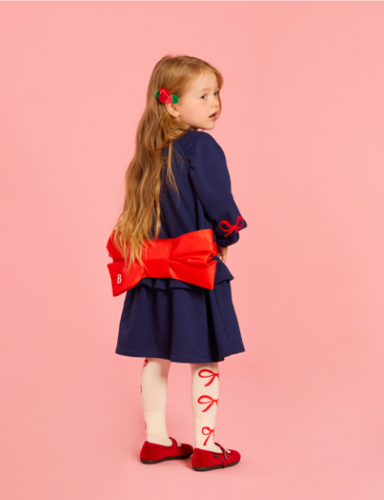 BEBE DE PINO Bebedepino ribbon tights and socks set